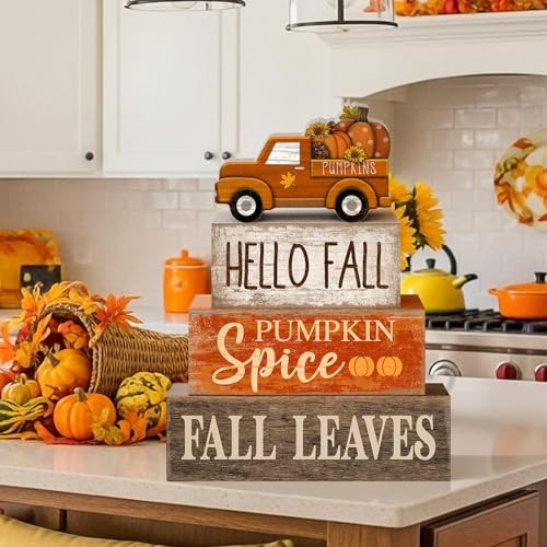 4 Pcs Fall Table Decor (Fall Leaves)